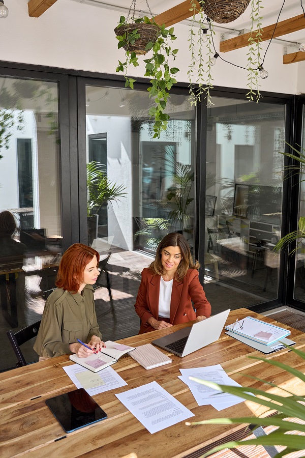 Two,Busy,Happy,Business,Women,Of,Young,And,Middle,Age